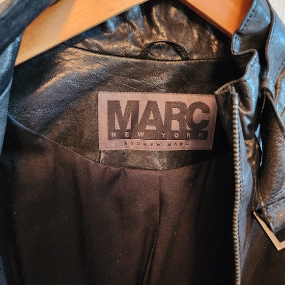 Marc New York Genuine Leather Jacket Large Tall - Picture 4 of 8